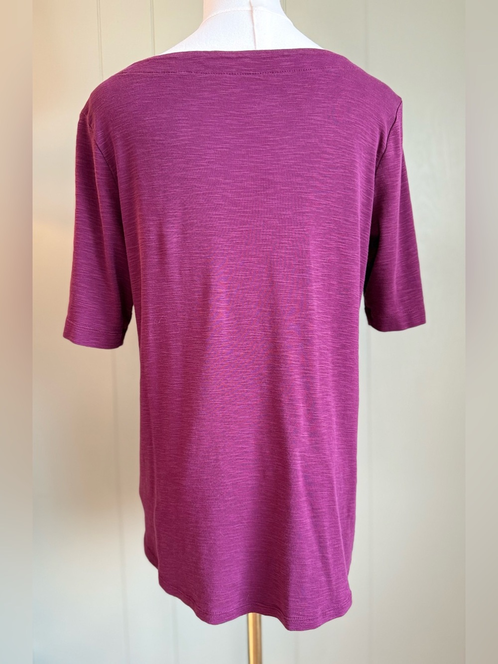J. Jill Pima Cotton Slub Elbow Sleeve Boatneck Tee Small Fits like a Medium Soft - Picture 6 of 12